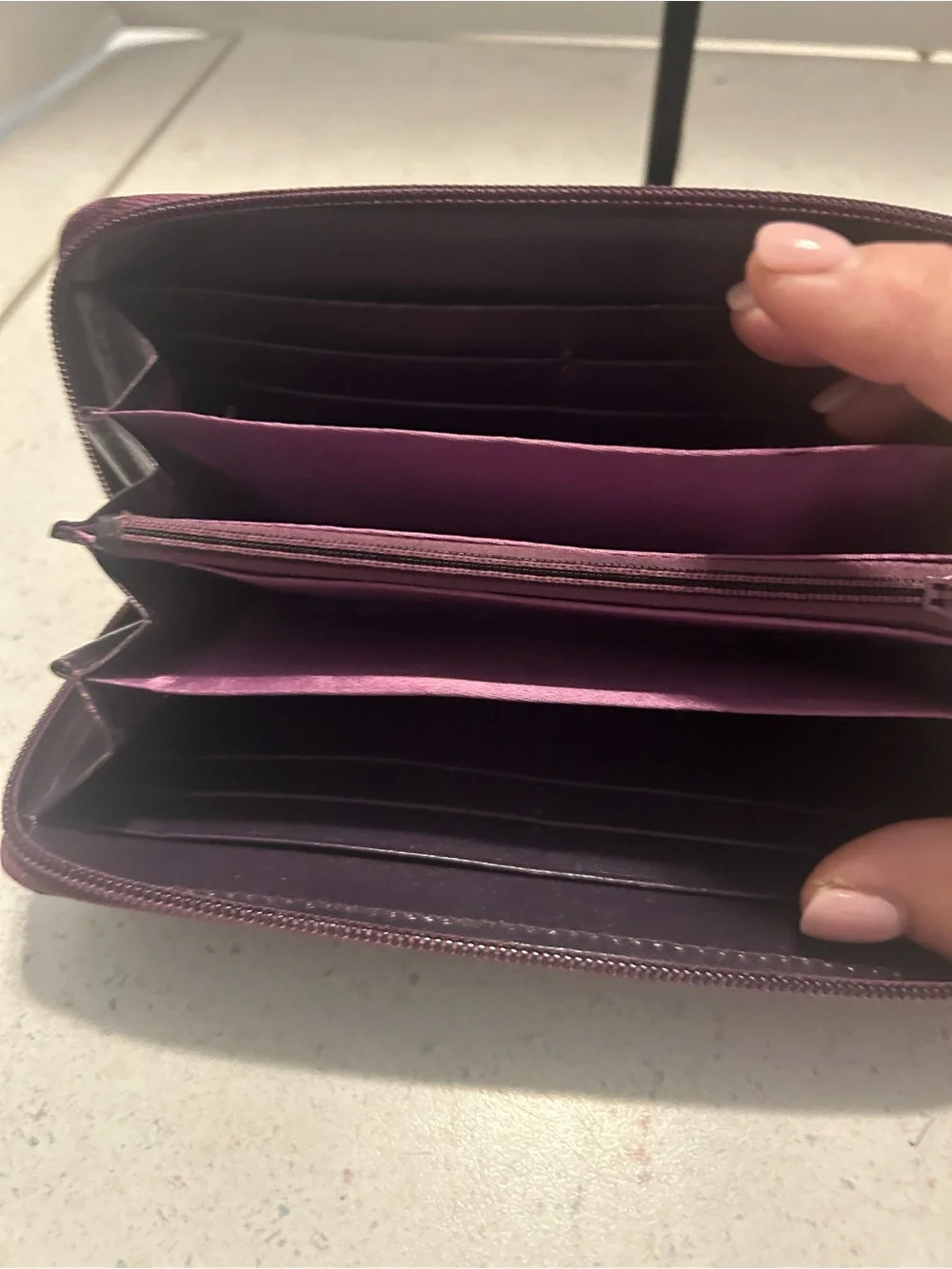 Purple Leather Wallet. Possibly a Takeo Kikuchi